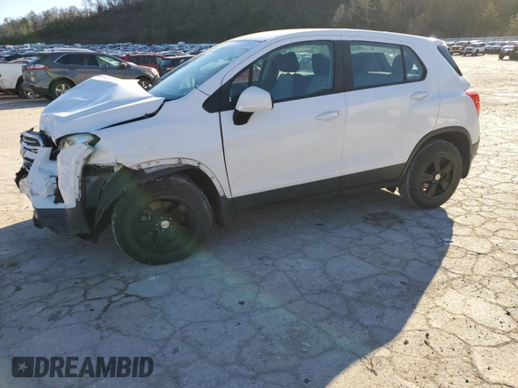 2016 Chevrolet Trax LS with VIN 3GNCJNSB4GL255454, listed as a Copart auction lot 83700934 with 67,092 mi miles and Salvage Title. Bid and sale history available at carsss.com. Image 1.