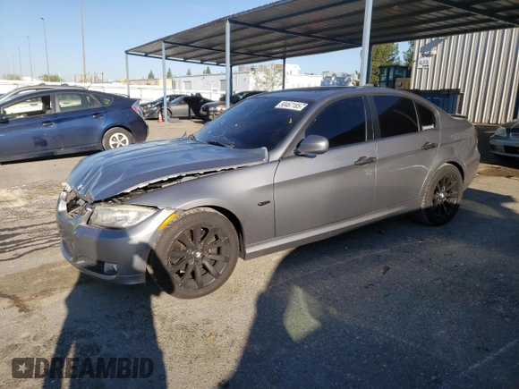 2011 BMW 3 Series 328i with VIN WBAPH5C58BA441154, listed as a Copart auction lot 50467185 with 167,328 mi miles and Salvage Title. Bid and sale history available at carsss.com. Image 1.