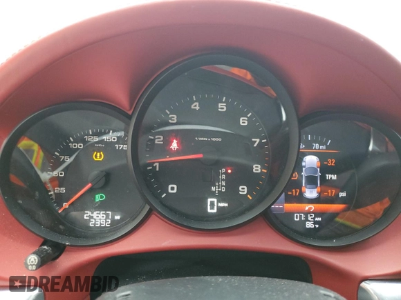 2014 Porsche Boxster с VIN WP0CA2A85EK120088, выставлен на аукционе Copart как лот 61135784 с пробегом 24 667 миль миль и Списание • Salvage title. История ставок и продаж доступна на DreamBid. Изображение 9.