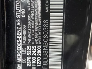 2022 Mercedes-Benz E 350 with VIN W1KZF8DB8NB080388, listed as a Copart auction lot 43158605 with 46,105 mi miles and Salvage Title. Bid and sale history available at DreamBid. Image 15.