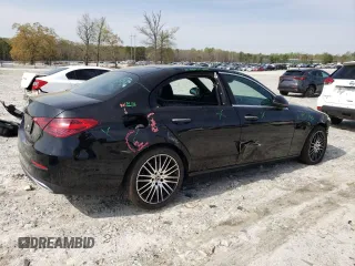 2024 Mercedes-Benz C 300 with VIN W1KAF4GB0RR210744, listed as a Copart auction lot 50205895 with 10,450 mi miles and Salvage Title. Bid and sale history available at carsss.com. Image 3.