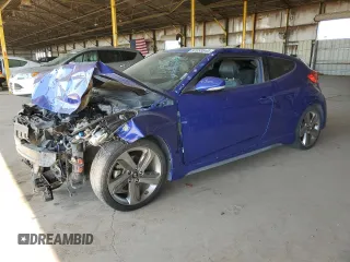 2013 Hyundai Veloster Turbo with VIN KMHTC6AE6DU120154, listed as a Copart auction lot 57653045 with Not provided miles and Salvage title. Bid and sale history available at DreamBid. Image 1.