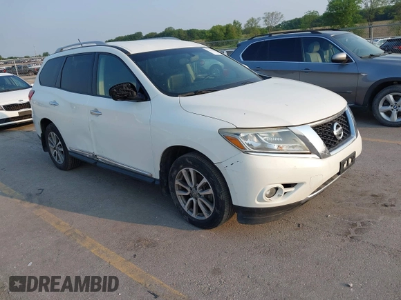 2014 Nissan Pathfinder SL with VIN 5N1AR2MM9EC704041, listed as a IAAI auction lot 42453350 with 220,947 mi miles and . Bid and sale history available at DreamBid. Image 1.