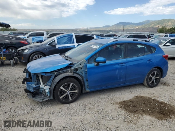 2020 Subaru Impreza Premium with VIN 4S3GTAV68L3727978, listed as a Copart auction lot 59921715 with 99,899 mi miles and Salvage title. Bid and sale history available at DreamBid. Image 1.