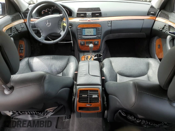 2005 Mercedes-Benz S-Class 4.3L with VIN WDBNG83J95A434518, listed as a Copart auction lot 48342505 with 0 mi miles and Salvage Title. Bid and sale history available at carsss.com. Image 8.