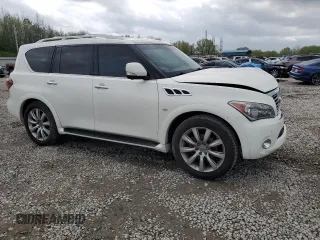 2014 Infiniti QX80 with VIN JN8AZ2NF2E9552447, listed as a Copart auction lot 51625235 with 88,140 mi miles and Salvage Title. Bid and sale history available at carsss.com. Image 4.