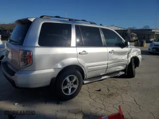 2007 Honda Pilot EX-L with VIN 5FNYF28697B029997, listed as a Copart auction lot 47287275 with 175,734 mi miles and Salvage Title. Bid and sale history available at carsss.com. Image 3.