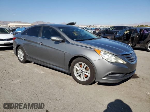 2014 Hyundai Sonata GLS with VIN 5NPEB4AC3EH924605, listed as a Copart auction lot 70422424 with 142,969 mi miles and Salvage Title. Bid and sale history available at carsss.com. Image 4.