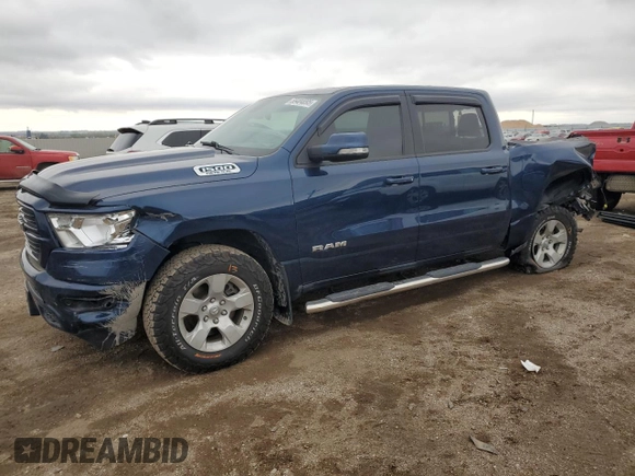 2019 Ram 1500 Big Horn with VIN 1C6SRFFT5KN619449, listed as a Copart auction lot 55404095 with 41,869 mi miles and Salvage title. Bid and sale history available at DreamBid. Image 1.