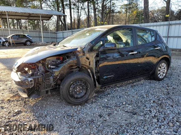 2015 Nissan LEAF SV with VIN 1N4AZ0CPXFC332849, listed as a Copart auction lot 47078555 with 77,339 mi miles and Salvage Title. Bid and sale history available at carsss.com. Image 1.