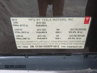 2013 Tesla Model S с VIN 5YJSA1CG0DFP14013, выставлен на аукционе IAAI как лот 42352134 с пробегом 99 996 миль миль и . История ставок и продаж доступна на DreamBid. Изображение 9.