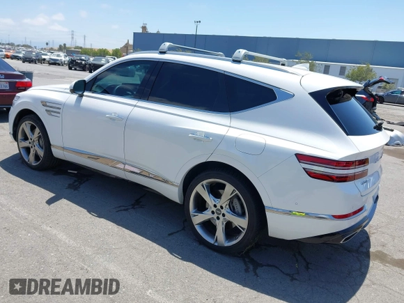2023 Genesis GV80 with VIN KMUHBDSB8PU102875, listed as a IAAI auction lot 42370874 with 30,318 mi miles and . Bid and sale history available at DreamBid. Image 3.