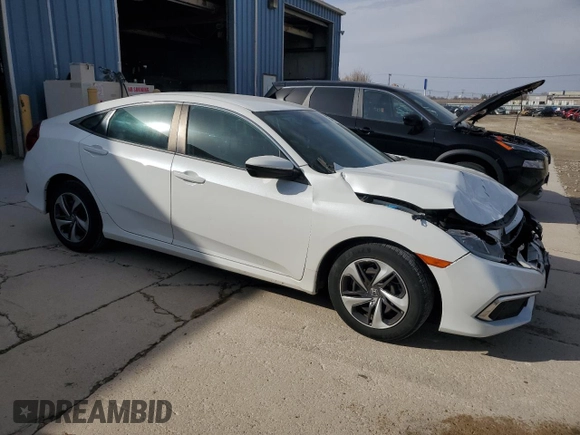 2019 Honda Civic LX with VIN 2HGFC2F61KH602592, listed as a Copart auction lot 49295655 with 96,526 mi miles and Salvage Title. Bid and sale history available at DreamBid. Image 4.