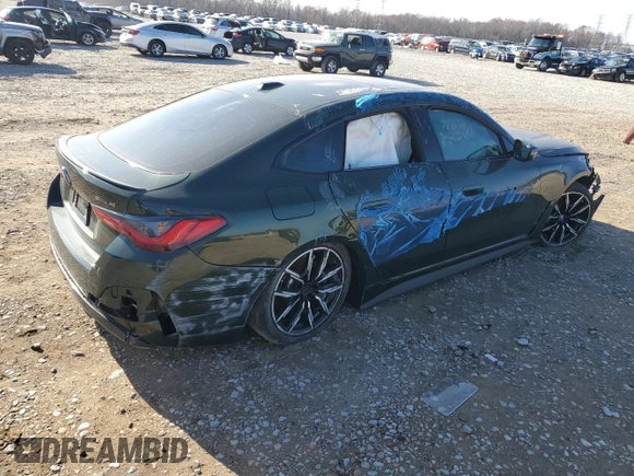 2023 BMW i4 eDrive40 z VIN WBY73AW08PFN49504, wystawiony jako Copart lot #85935954 z przebiegiem Nie podano mil oraz Szkoda całkowita • Salvage title. Historia ofert i sprzedaży dostępna na DreamBid. Obrazek 3.