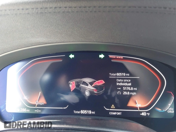 2020 BMW 5 Series 540i with VIN WBAJS1C08LCE11083, listed as a IAAI auction lot 42630909 with 60,519 mi miles and . Bid and sale history available at DreamBid. Image 7.