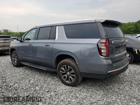 2022 Chevrolet Suburban LT with VIN 1GNSKCKD0NR322362, listed as a Copart auction lot 59576405 with 55,244 mi miles and Salvage title. Bid and sale history available at DreamBid. Image 2.