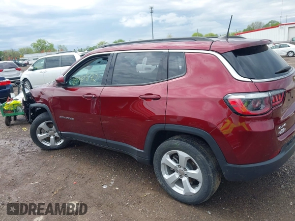 2021 Jeep Compass Latitude with VIN 3C4NJDBBXMT504993, listed as a IAAI auction lot 42181872 with 56,053 mi miles and . Bid and sale history available at DreamBid. Image 14.