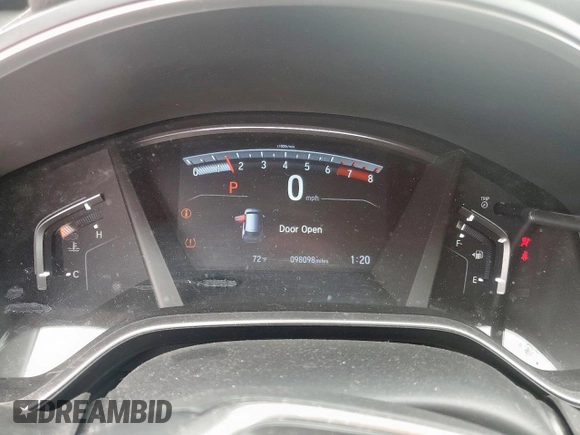 2017 Honda CR-V EX-L with VIN 5J6RW1H87HL002502, listed as a Copart auction lot 54312425 with 98,098 mi miles and Salvage Title. Bid and sale history available at DreamBid. Image 9.