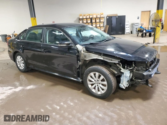 2014 Volkswagen Passat S with VIN 1VWAT7A39EC079877, listed as a Copart auction lot 64718995 with 93,591 mi miles and Salvage title. Bid and sale history available at DreamBid. Image 4.