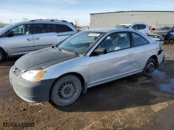 2002 Honda Civic LX with VIN 1HGEM225X2L814271, listed as a Copart auction lot 43064685 with 336,492 mi miles and Salvage Title. Bid and sale history available at carsss.com. Image 1.