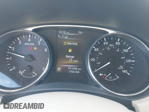2015 Nissan Rogue SL with VIN 5N1AT2MT6FC755975, listed as a IAAI auction lot 41816748 with 141,648 mi miles. Bid and sale history available at carsss.com. Image 16.