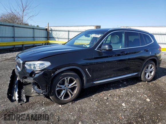 2020 BMW X3 xDrive30i with VIN 5UXTY5C09LLT37671, listed as a Copart auction lot 51134225 with 53,044 mi miles and Salvage Title. Bid and sale history available at DreamBid. Image 1.