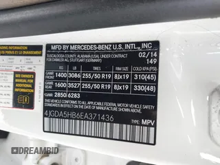2014 Mercedes-Benz M 350 z VIN 4JGDA5HB6EA371436, wystawiony jako IAAI lot #41400125 z przebiegiem 153 841 mil mil oraz . Historia ofert i sprzedaży dostępna na DreamBid. Obrazek 9.