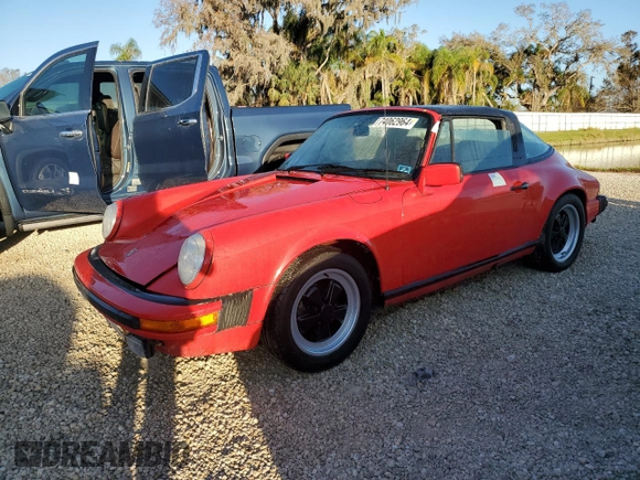 1980 Porsche 911 with VIN 91A0141114, listed as a Copart auction lot 74062964 with 41,417 mi miles and Non repairable. Bid and sale history available at DreamBid. Image 1.
