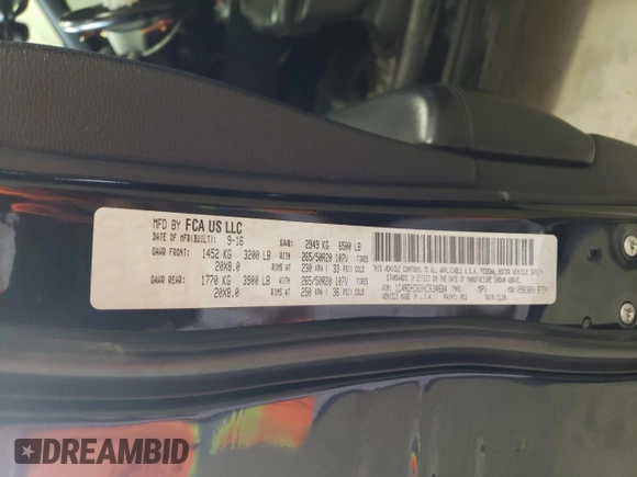 2017 Dodge Durango GT with VIN 1C4RDHDG8HC634684, listed as a Copart auction lot 47998395 with 131,518 mi miles and Salvage Title. Bid and sale history available at DreamBid. Image 15.