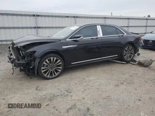2019 Lincoln Continental Select with VIN 1LN6L9TK3K5606638, listed as a Copart auction lot 43743855 with 117,400 mi miles and Salvage Title. Bid and sale history available at carsss.com. Image 1.