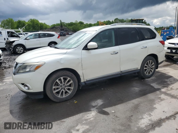 2016 Nissan Pathfinder S with VIN 5N1AR2MM2GC625863, listed as a Copart auction lot 57161845 with 265,973 mi miles and Salvage title. Bid and sale history available at DreamBid. Image 1.