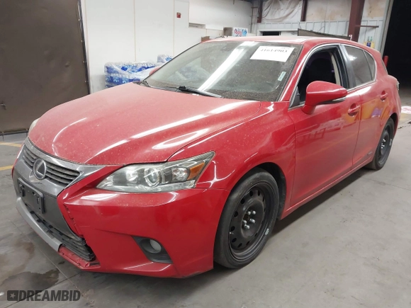 2014 Lexus CT 200h Hybrid with VIN JTHKD5BH0E2190910, listed as a IAAI auction lot 41614903 with 220,936 mi miles. Bid and sale history available at carsss.com. Image 17.