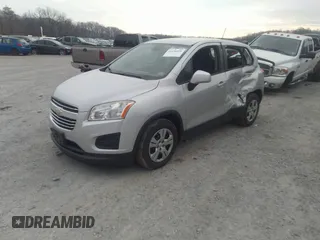 2016 Chevrolet Trax LS with VIN 3GNCJKSB1GL254664, listed as a IAAI auction lot 41196076 with 153,205 mi miles. Bid and sale history available at carsss.com. Image 2.
