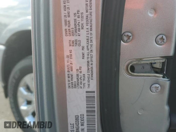 2022 Ram 2500 Limited z VIN 3C6UR5SL8NG433863, wystawiony jako Copart lot #76422054 z przebiegiem Nie podano mil oraz Nie do naprawy • Non repairable. Historia ofert i sprzedaży dostępna na DreamBid. Obrazek 13.