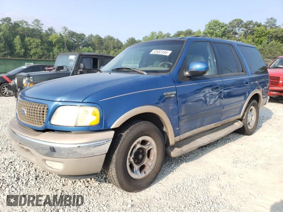 2000 Ford Expedition Eddie Bauer with VIN 1FMRU17L1YLC39371, listed as a Copart auction lot 53982495 with 220,391 mi miles and Salvage title. Bid and sale history available at DreamBid. Image 1.