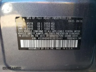 2016 Subaru Legacy 2.5i Limited with VIN 4S3BNBN68G3015485, listed as a Copart auction lot 87397094 with 161,091 mi miles and Salvage Title. Bid and sale history available at carsss.com. Image 12.