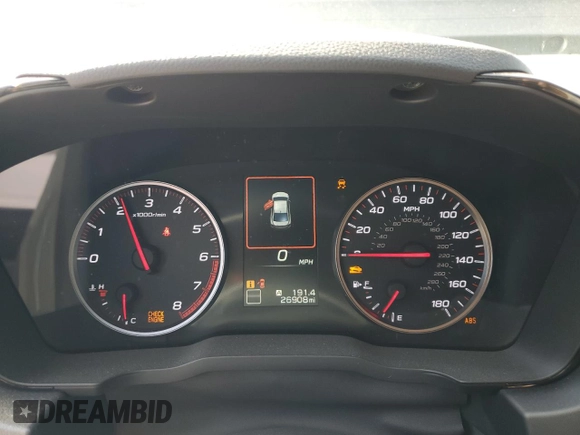 2023 Subaru WRX with VIN JF1VBAA61P9807986, listed as a Copart auction lot 49734655 with 26,908 mi miles and Salvage title. Bid and sale history available at DreamBid. Image 9.