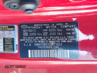 2012 Hyundai Genesis Coupe 2.0T с VIN KMHHT6KD1CU073853, выставлен на аукционе IAAI как лот 42238495 с пробегом 133 009 миль миль и . История ставок и продаж доступна на DreamBid. Изображение 9.