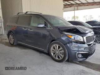2017 Kia Sedona SX-L with VIN KNDME5C17H6327833, listed as a Copart auction lot 50885245 with 21,967 mi miles and Salvage Title. Bid and sale history available at carsss.com. Image 4.