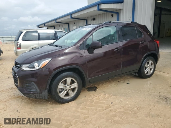 2022 Chevrolet Trax LT with VIN KL7CJPSMXNB535803, listed as a Copart auction lot 50801825 with 63,475 mi miles and Clean Title. Bid and sale history available at carsss.com. Image 1.