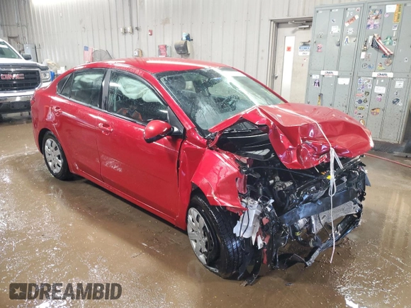2022 Kia Rio LX with VIN 3KPA24AD1NE460290, listed as a Copart auction lot 48366155 with 39,592 mi miles and Salvage Title. Bid and sale history available at carsss.com. Image 4.