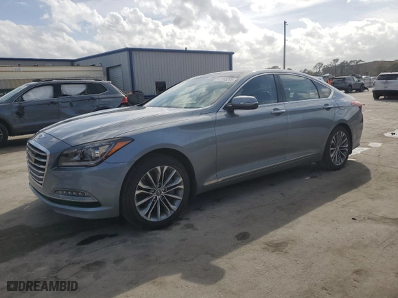 2016 Hyundai Genesis 3.8L with VIN KMHGN4JEXGU115091, listed as a Copart auction lot 47765205 with 29,698 mi miles and Salvage Title. Bid and sale history available at carsss.com. Image 1.
