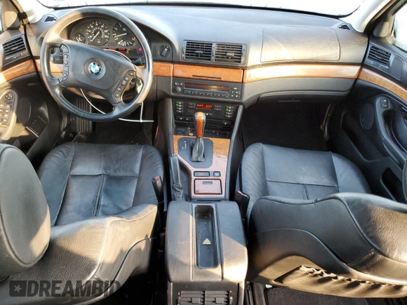 2002 BMW 5 Series 525iAT with VIN WBADS434X2GE10428, listed as a Copart auction lot 83689954 with 183,737 mi miles and Salvage Title. Bid and sale history available at carsss.com. Image 8.