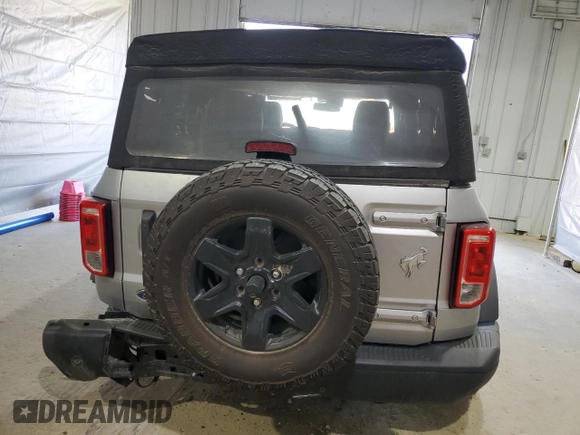 2022 Ford Bronco with VIN 1FMDE5BH7NLB36534, listed as a Copart auction lot 53598985 with 47,572 mi miles and Salvage title. Bid and sale history available at DreamBid. Image 6.