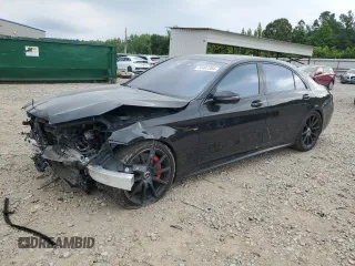 2018 Mercedes-Benz S 63 AMG with VIN WDDUG8JB8JA376474, listed as a Copart auction lot 55487394 with 57,490 mi miles and Salvage Title. Bid and sale history available at DreamBid. Image 1.