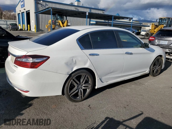 2017 Honda Accord Sedan Sport with VIN 1HGCR2F50HA133981, listed as a Copart auction lot 44415735 with 170,368 mi miles and Salvage Title. Bid and sale history available at carsss.com. Image 3.