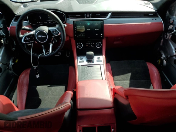 2023 Jaguar F-Pace SVR with VIN SADCZ2EE9PA708761, listed as a Copart auction lot 69895114 with 20,217 mi miles and Salvage Title. Bid and sale history available at DreamBid. Image 8.