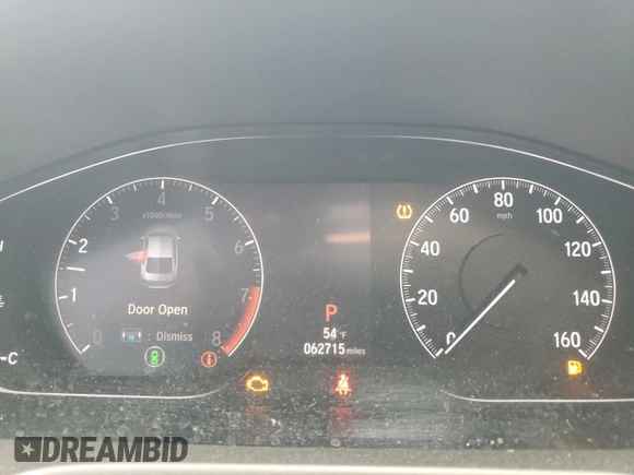 2019 Honda Accord Touring with VIN 1HGCV2F93KA030429, listed as a Copart auction lot 49258805 with 62,715 mi miles and Salvage title. Bid and sale history available at DreamBid. Image 9.