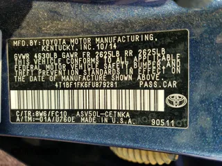 2015 Toyota Camry XLE with VIN 4T1BF1FK6FU879281, listed as a Copart auction lot 84822704 with 177,938 mi miles and Salvage Title. Bid and sale history available at carsss.com. Image 12.