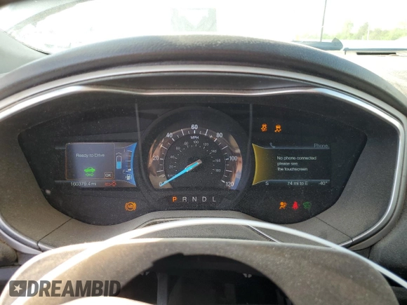 2016 Ford Fusion SE Hybrid with VIN 3FA6P0LUXGR131599, listed as a Copart auction lot 54498685 with 160,379 mi miles and Salvage title. Bid and sale history available at DreamBid. Image 9.